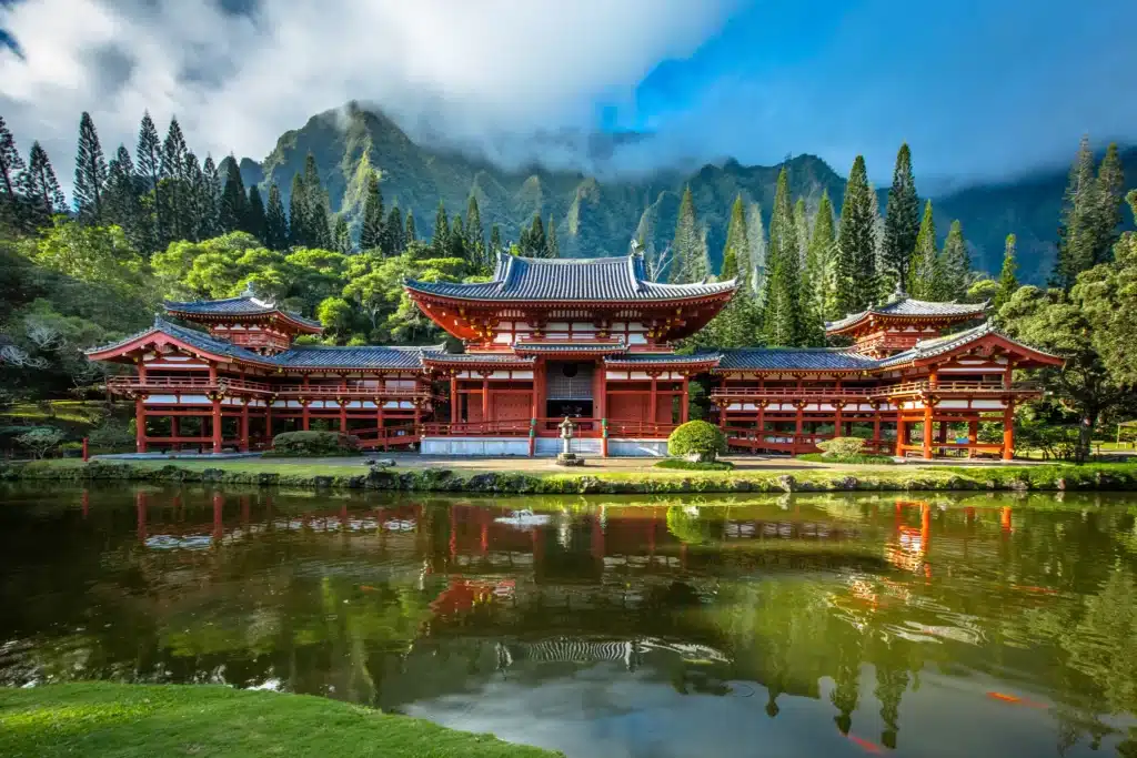 Byodo-In Temple is a Heritage Site located in the city of Kaneohe on Oahu, Hawaii