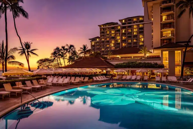 Halekulani is a Hotel located in the city of Honolulu on Oahu, Hawaii