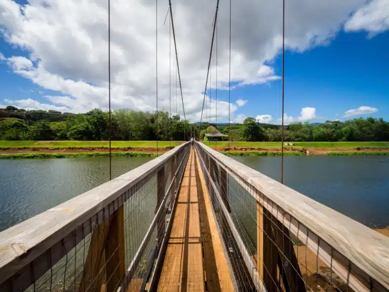 Hanapepe Swinging Bridge is a Heritage Site located in the city of Hanapepe on Kauai, Hawaii