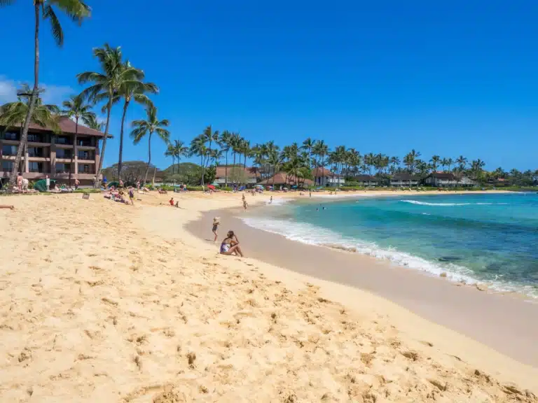 Po'ipu Beach Park is a Beach located in the city of Koloa on Kauai, Hawaii