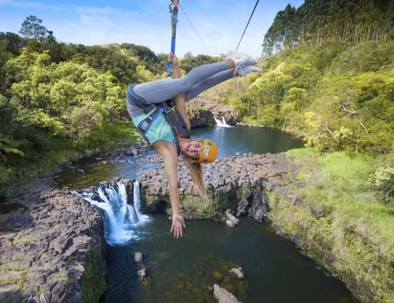 Umauma Falls 9-Line Zipline Tour is a Land Activity located in the city of Hakalau on Big Island, Hawaii