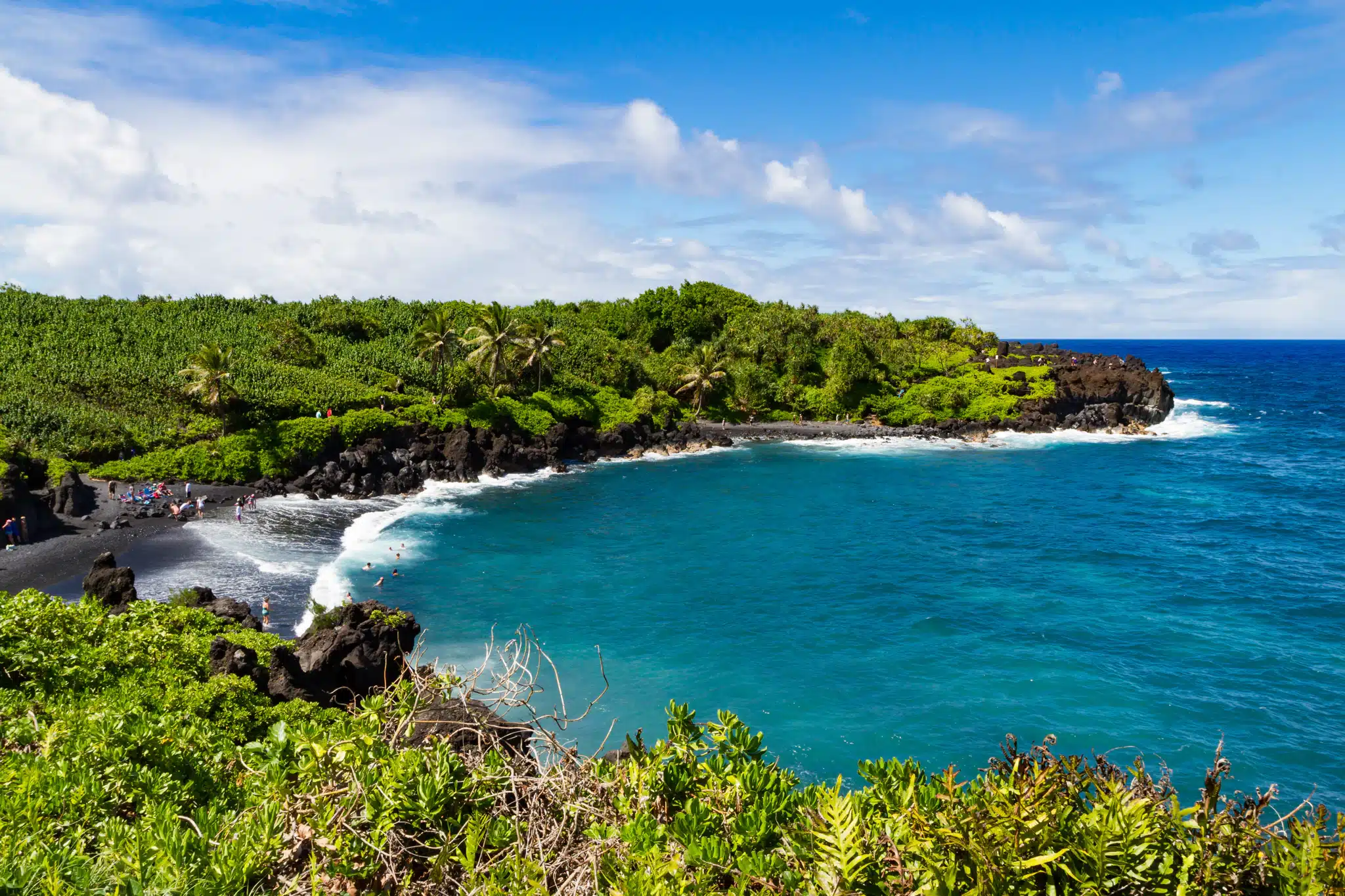Wai'anapanapa Black Sand Beach is a Beach located in the city of Hana on Maui, Hawaii