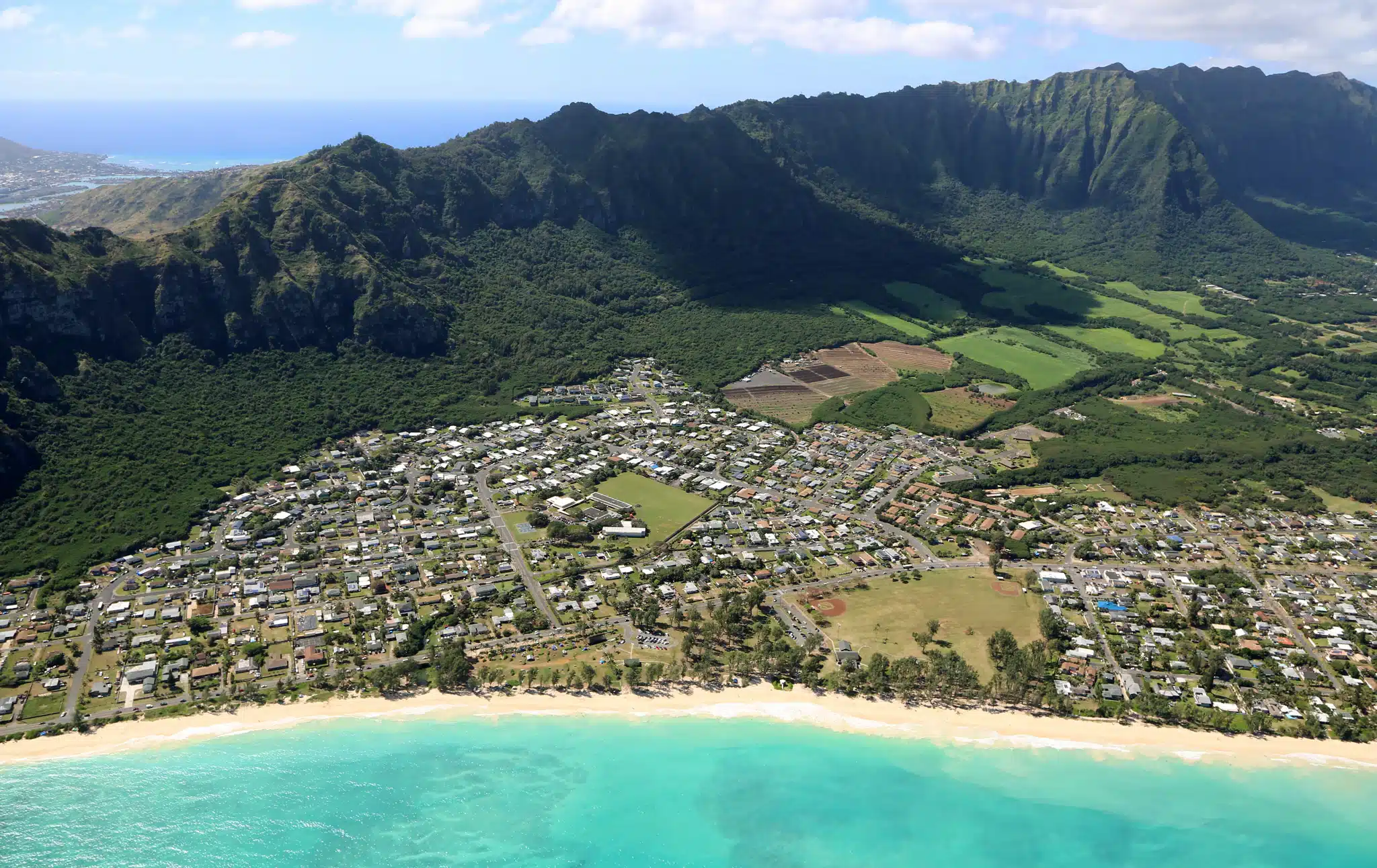 Waimanalo is a Town located in the city of Waimanalo on Oahu, Hawaii