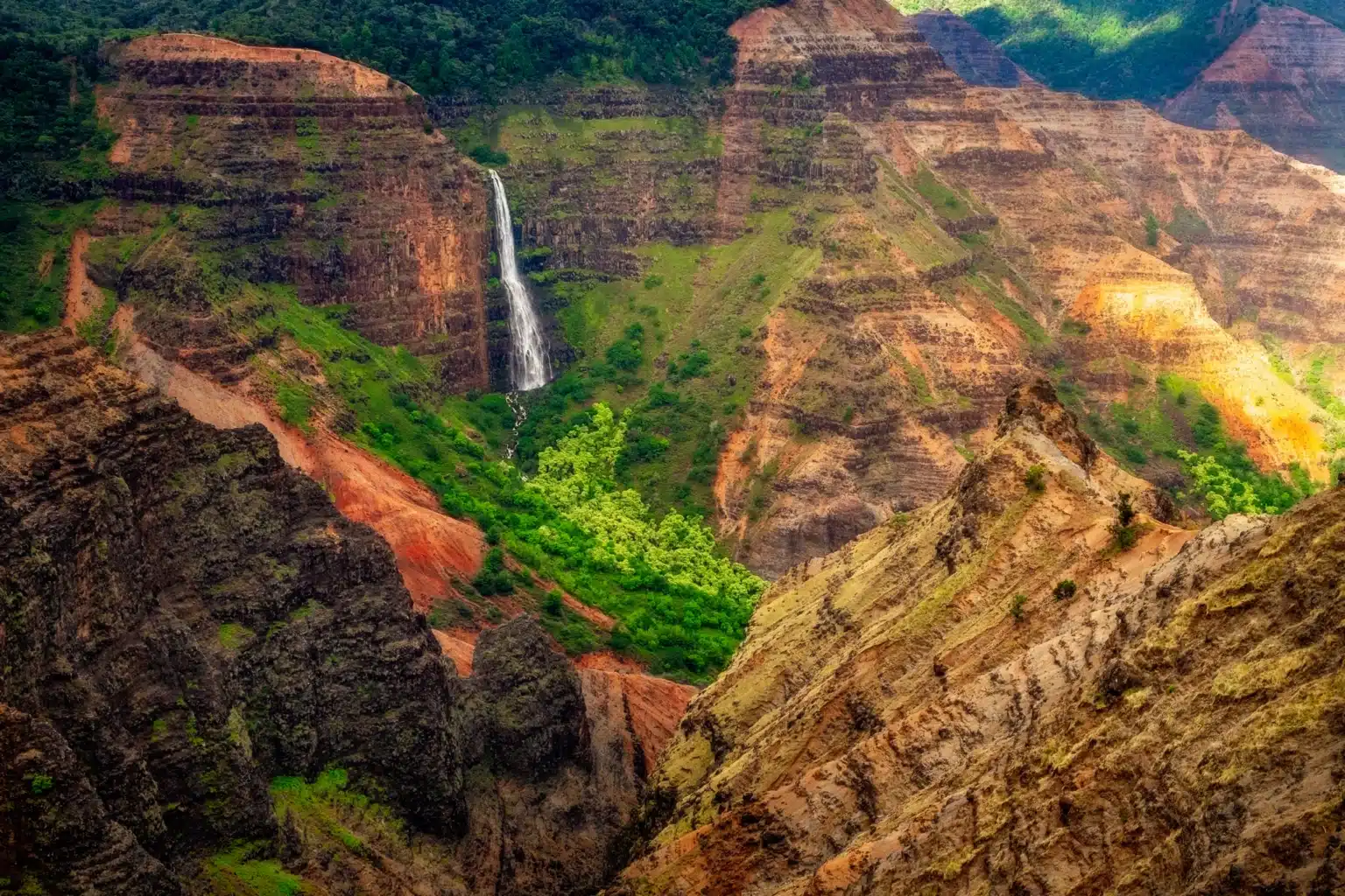 Waipo'o Falls: Waterfall Attraction in the town of Kekaha on Kauai