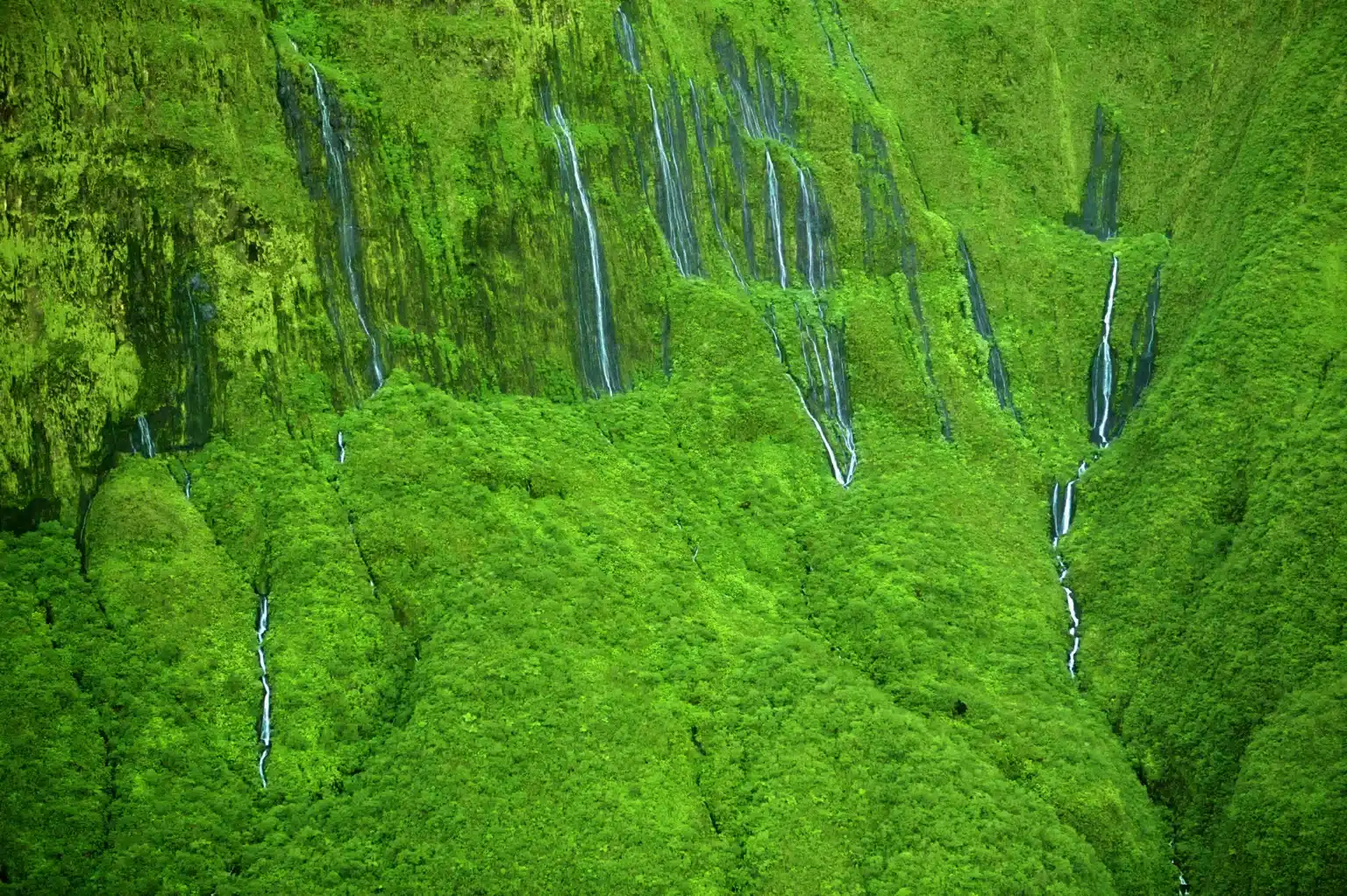 Wall of Tears: Waterfall Attraction in the town of Hana on Maui